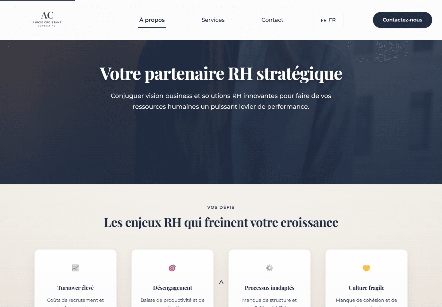 Capture du site amicie.croissant-consulting.com