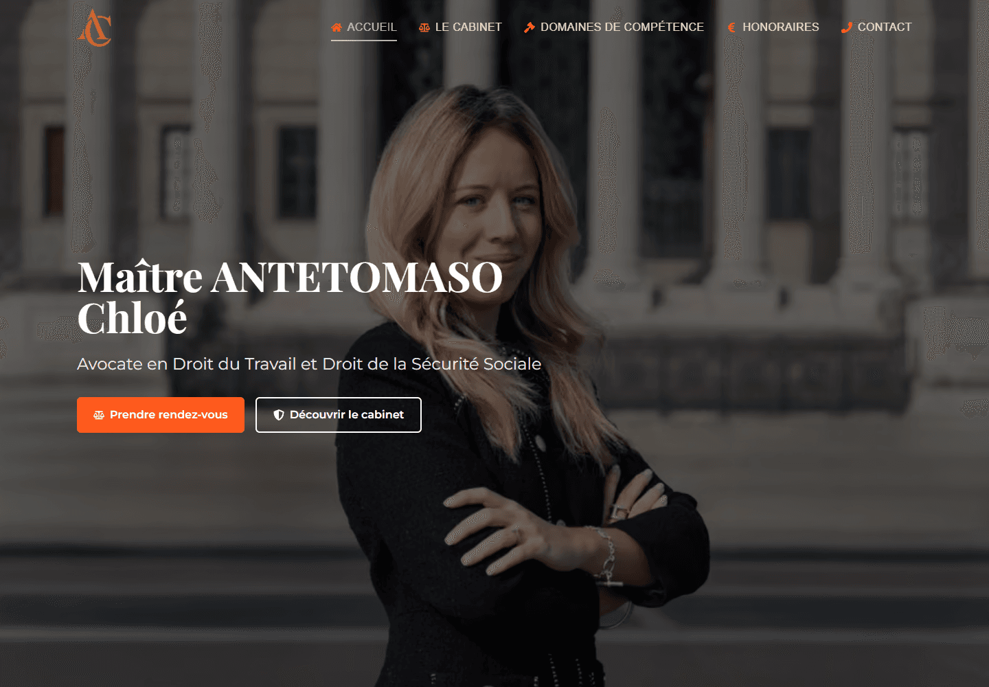 Capture du site chloeantetomaso-avocat.fr