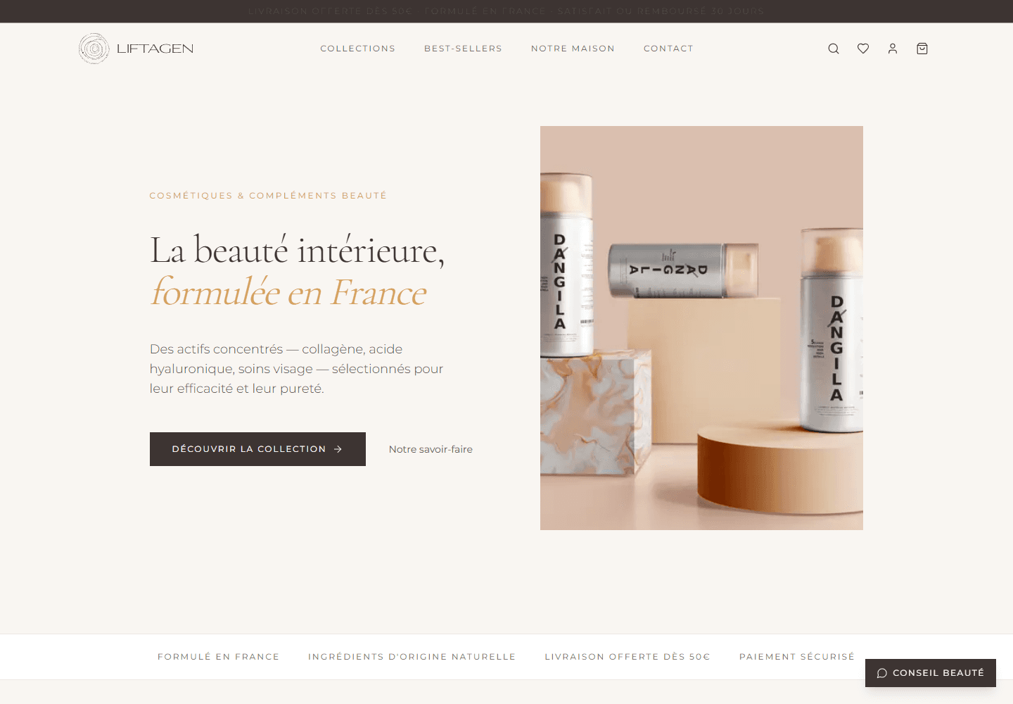 Capture du site liftagen.fr
